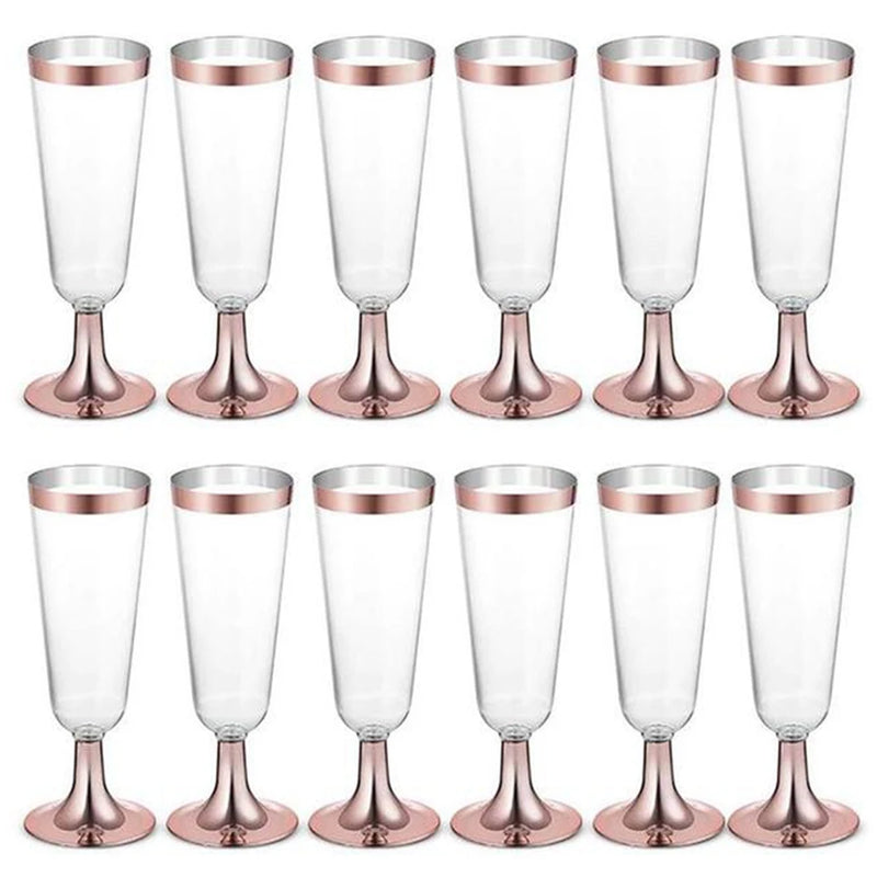 Disposable Plastic Wedding Champagne Flute Cups for Party