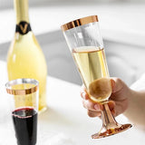 Disposable Plastic Wedding Champagne Flute- Golden