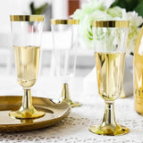Disposable Plastic Wedding Champagne Flute- Golden