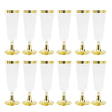Disposable Plastic Wedding Champagne Flute- Golden