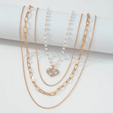 Wedding Choker Layered Pearl Necklace For Women Summer