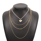 Wedding Choker Layered Pearl Necklace For Women Summer