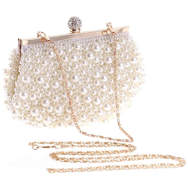 Wedding Clutch Handbag Pearl Bag Dress Dinner Bag