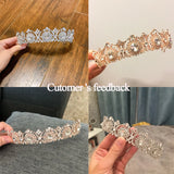 Baroque Crystal Rhinestones Bridal Crown Headdress