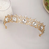 Baroque Crystal Rhinestones Bridal Crown Headdress