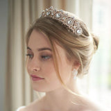 Baroque Crystal Rhinestones Bridal Crown Headdress
