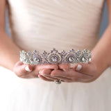 Baroque Crystal Rhinestones Bridal Crown Headdress