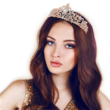 Baroque Wedding Crown Tiara Rhinestone Crystal Headpiece