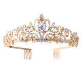 Baroque Wedding Crown Tiara Rhinestone Crystal Headpiece