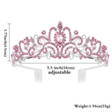 Baroque Wedding Crown Tiara Rhinestone Crystal Headpiece