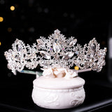Crystal Tiara Crown Flower Girls Headpiece with Comb