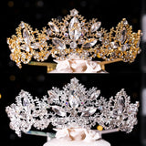 Crystal Tiara Crown Flower Girls Headpiece with Comb