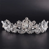 Rhinestone Crystal Tiara Wedding Crown with Earrings Set