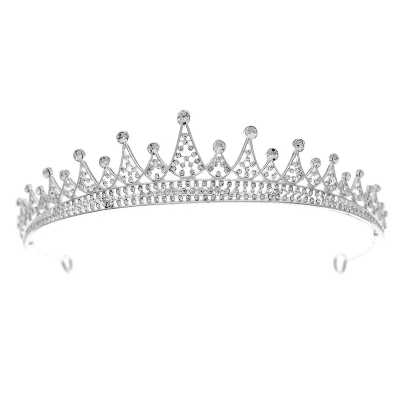 Baroque Crown Rhinestone Crystal Tiaras Bride Queen Headband