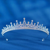 Baroque Crown Rhinestone Crystal Tiaras Bride Queen Headband