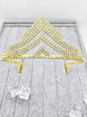Baroque Rhinestones Crystal Tiaras Bride Party Crowns Wedding Hair Accessories