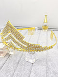 Baroque Rhinestones Crystal Tiaras Bride Party Crowns Wedding Hair Accessories