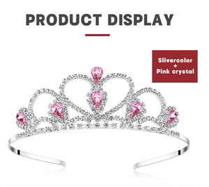 Wedding Crown Princess Tiara Pearl Rhinestone Headband for Kids