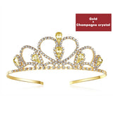 Wedding Crown Princess Tiara Pearl Rhinestone Headband for Kids