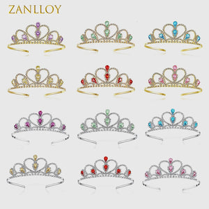 Wedding Crown Princess Tiara Pearl Rhinestone Headband for Kids