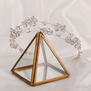 Silver Rhinestone Bridal Tiara Hair Piece Women Hairband