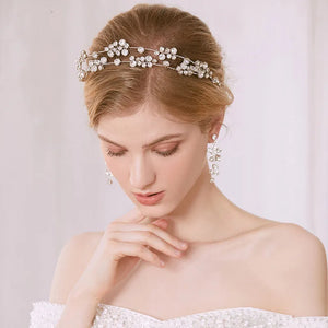 Silver Rhinestone Bridal Tiara Hair Piece Women Hairband