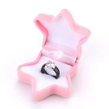 Crystal Ceramic Wedding Ring Set with Box