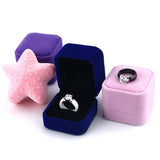 Crystal Ceramic Wedding Ring Set with Box