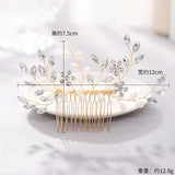 Crystal Flower Pearl Hair Comb Pin Band Rhinestone Hairpin Headband Tiara