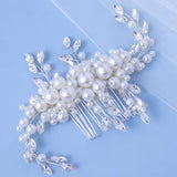 Bridal Crystal Pearls Hair Combs Wedding Hair Clips