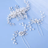 Bridal Crystal Pearls Hair Combs Wedding Hair Clips