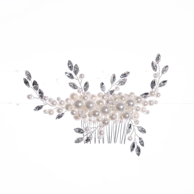 Bridal Crystal Pearls Hair Combs Wedding Hair Clips