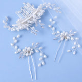 Bridal Crystal Pearls Hair Combs Wedding Hair Clips