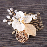 Elegant Bridal Crystal Pearls Hair Combs for Wedding