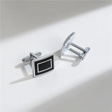 Mens Square Cufflinks Wedding Guests Copper Tie Clip