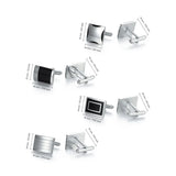 Mens Square Cufflinks Wedding Guests Copper Tie Clip