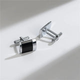 Mens Square Cufflinks Wedding Guests Copper Tie Clip