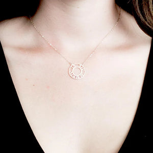 Roman Numerals Necklace Personalized Initial Necklace Gift