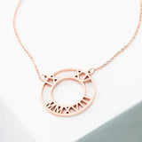 Roman Numerals Necklace Personalized Initial Necklace Gift