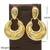 Copper Crystal Earrings Hollow Out Big African Women