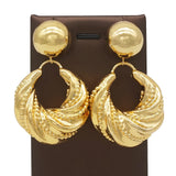 Copper Crystal Earrings Hollow Out Big African Women