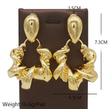Copper Crystal Earrings Hollow Out Big African Women