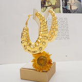 Copper Crystal Earrings Hollow Out Big African Women