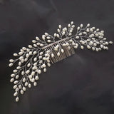 Bride Hair Comb Rhinestone Pearl Bridal Hair Clip