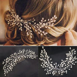 Bride Hair Comb Rhinestone Pearl Bridal Hair Clip