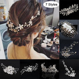Crystal Bride Hair Comb Rhinestone Pearl Bridal Hair Clip
