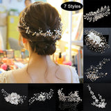 Crystal Bride Hair Comb Rhinestone Pearl Bridal Hair Clip