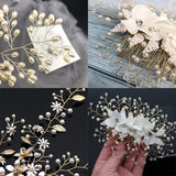 Crystal Bride Hair Comb Rhinestone Pearl Bridal Hair Clip