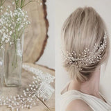 Bride Hair Comb Rhinestone Pearl Bridal Hair Clip