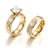 Cubic Zirconia Wedding Engagement Rings Set for Women Girls